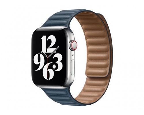 APPLE 44mm Baltic Blue Leather Link Large
