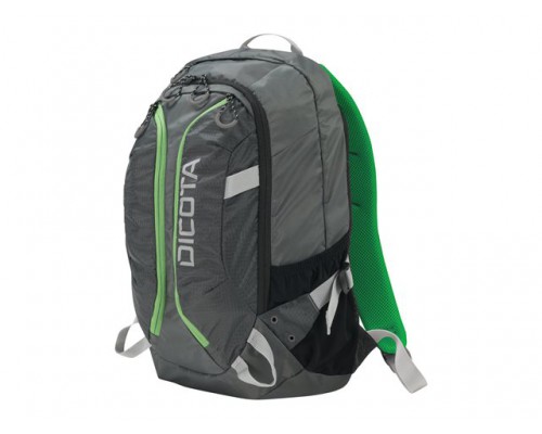 DICOTA Backpack ACTIVE 14-15.6 grey/lime