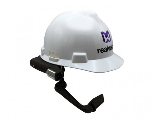 REALWEAR MSA V-Gard Front Brim mit Schutzklammer und RealWear Logo