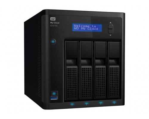 WD My Cloud EX4100 40TB NAS 4-Bay person. Cloud storage incl WD Red drives 1,6GHz Marvell ARMADA 388 dual-core proc. 2GB RAM