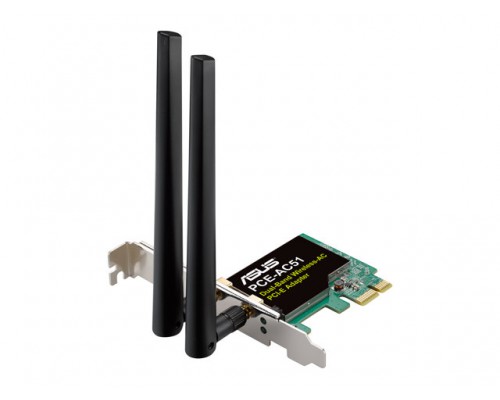 ASUS WL PCE-AC51 Dual-Band Wireless-AC750 PCI-E Adapter. 2x detachable antenna