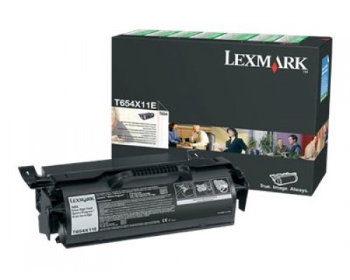 LEXMARK T654 tonercartridge zwart extra high capacity 36.000 pagina s 1-pack return program