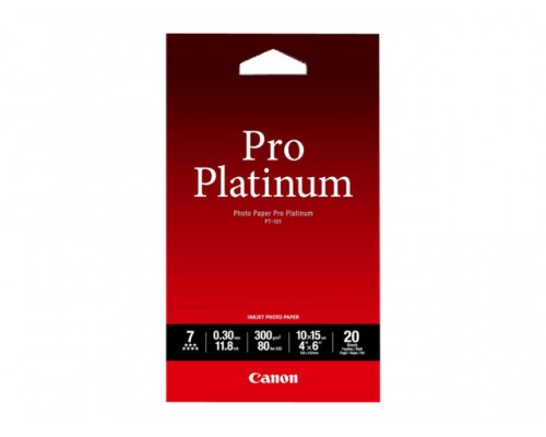 CANON PT-101 pro platinum photo paper inktjet 300g/m2 4x6 inch 20 sheets 1-pack