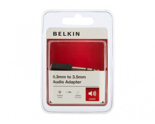 BELKIN Adapter Audio 6.3mm/3.5mm M/F Stereo Black Nickel