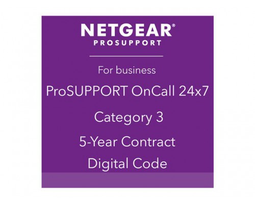 NETGEAR ProSupport Maintenance Contract OnCall 24x7 Cat.3 - HardwareReplacement NBD - 5 Years Warranty Extension - electronicLicense
