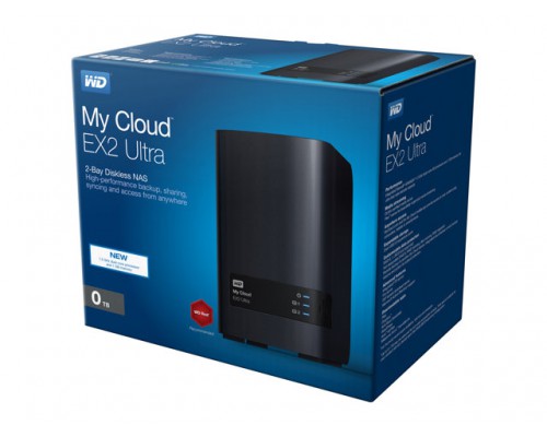 WD My Cloud EX2 Ultra NAS 0TB personal cloud storage case 2-bay Dual Gigabit Ethernet 1,3GHz CPU DNLA RAID1 NAS RTL