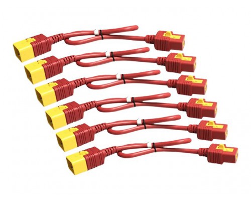 APC Power Cord Kit 6 EA LockingC19 TO C20 1.2M 4FT Red