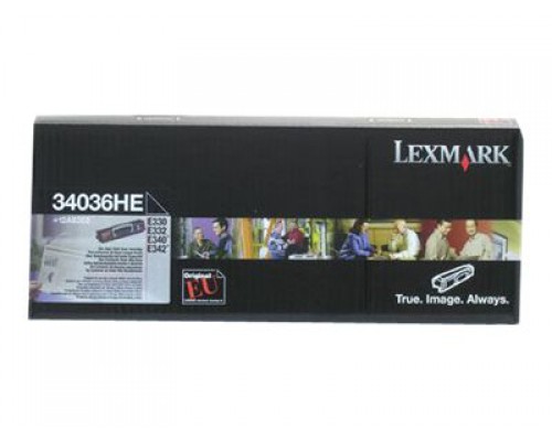 LEXMARK E33x, E340, E342n tonercartridge zwart high yield 6.000 pagina s 1-pack