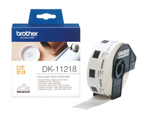 BROTHER P-Touch DK-11218 die-cut round label 24x24mm 1000 labels