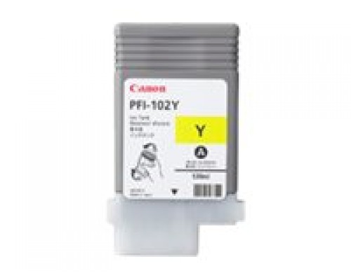 CANON PFI-102Y dye inktcartridge geel standard capacity 130ml 1-pack