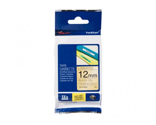 BROTHER TZEPR831 Tape cassettes 6-12 mm bandwidth Premium gold black