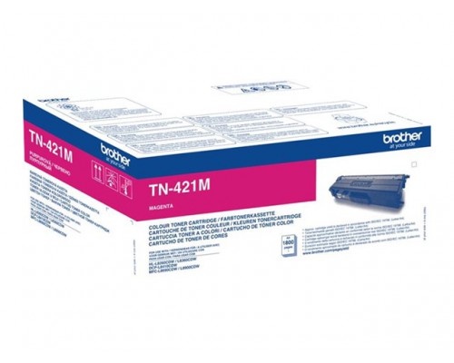 BROTHER TN421M Toner Cartridge Magenta 1.800 pagina s voor Brother HL-L8260CDW L8360CDW