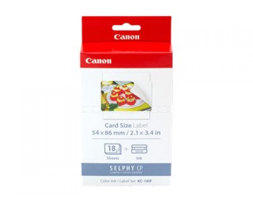 CANON KC-18IF photo sticker inktjet 54x86mm 18 sheets 10-pack with ink cassette for CP-100