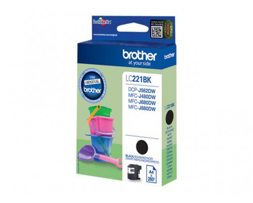 BROTHER LC221BK SINGLE BLISTER & DR SEC TAG