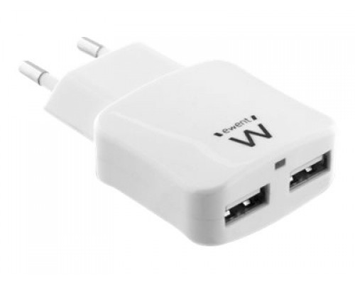 EWENT EW1302 USB Charger 110-240V 2 port smart charging 2.1A130