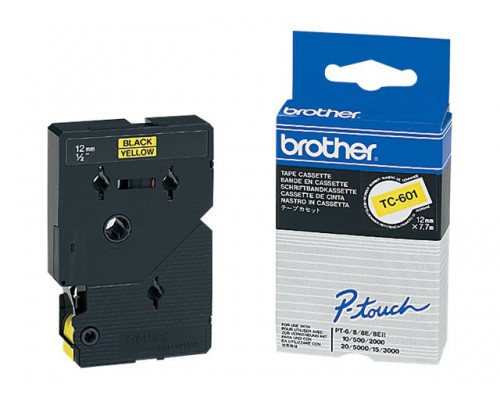 BROTHER P-Touch TC-601 black on yellow 12mm