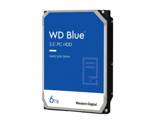WD Blue 6TB SATA 6Gb/s HDD internal 3.5inch serial ATA 256MB cache 5400 RPM RoHS compliant Bulk
