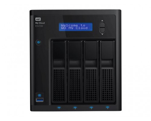 WD My Cloud EX4100 56TB NAS 4-Bay person. Cloud storage incl WD Red drives 1,6GHz Marvell ARMADA 388 dual-core proc. 2GB RAM