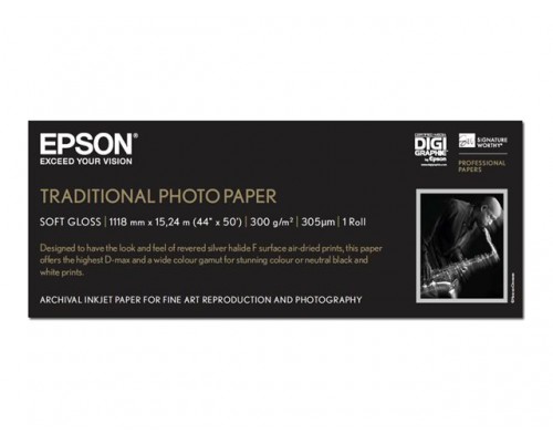 EPSON S045056 Traditional photo paper 330g/m2 1118mm x 15m 1 rol 1-pack 1118mm x 15m