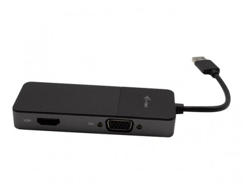 I-TEC USB 3.0 / USB-C Dual HDMI and VGA Video Adapter 1x HDMI 4K 30 Hz 1x VGA 1080p 60Hz