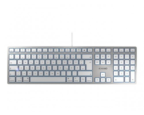 CHERRY KC6000 SLIM FOR MAC - Corded Keyboard - USB - SILVER (GB)