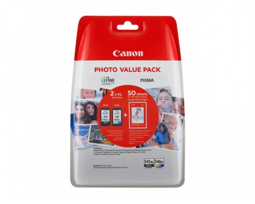 CANON Value Pack blister 4x6 Phot Paper GP-501 50sheets + XL Black & XL Colour Cartridges