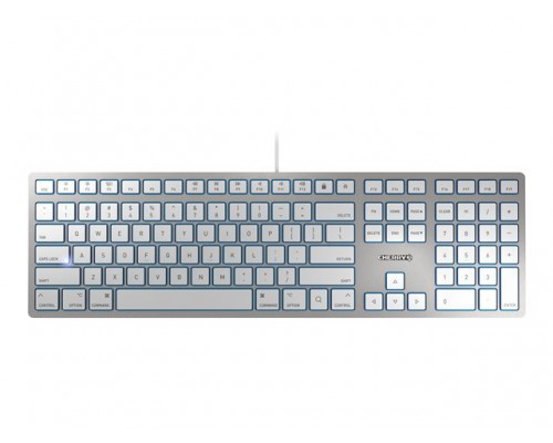 CHERRY KC6000 SLIM FOR MAC - Corded Keyboard - USB - SILVER (US)