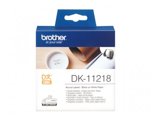 BROTHER P-Touch DK-11218 die-cut round label 24x24mm 1000 labels