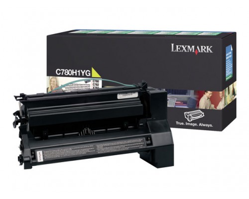 LEXMARK C782, X782e tonercartridge geel standard capacity 10.000 pagina s 1-pack return program