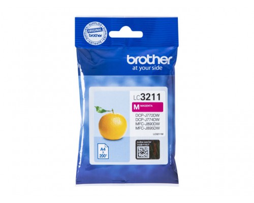 BROTHER LC3211M Magenta ink cartridge with a capacity of 200 pages