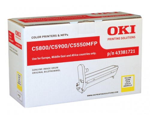 OKI C5800, C5900, C5550MFP drum geel standard capacity 20.000 pagina s 1-pack