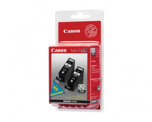 CANON PGI-525PG BK inktcartridge zwart standard capacity 2 x 19ml 2 x 339 paginas 2-pack blister zonder alarm