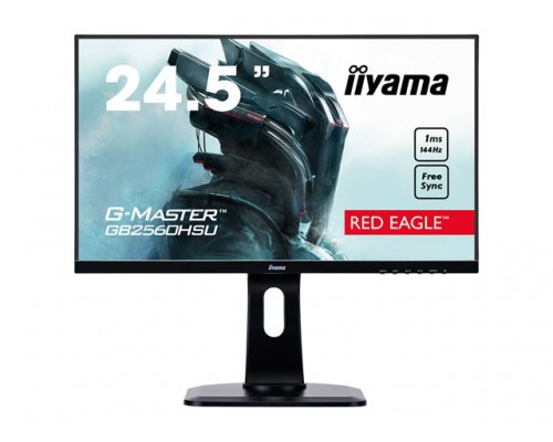 IIYAMA G-MASTER GB2560HSU-B1 62.2cm 24.5inch Ultra Slim G-Master Black Hawk 1920x1080 144Hz HDMI USB-HUB 2x2 FreeSync