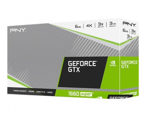 PNY GEFORCE GTX1660 SUPER 6GB GDDR6 twin fan DP HDMI DVI-D