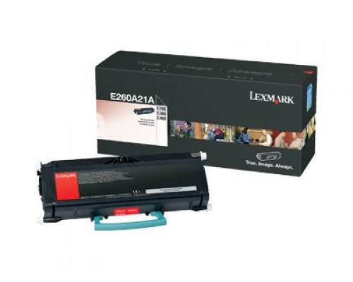 LEXMARK E260, E360, E460 tonercartridge zwart standard capacity 3.500 pabinas 1-pack