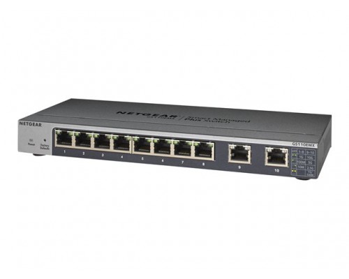 NETGEAR web Switch GS110EMX-100PES 8 Port 10/100/1000 Mbit/s 2x 10GB/s Multi-Gig Port