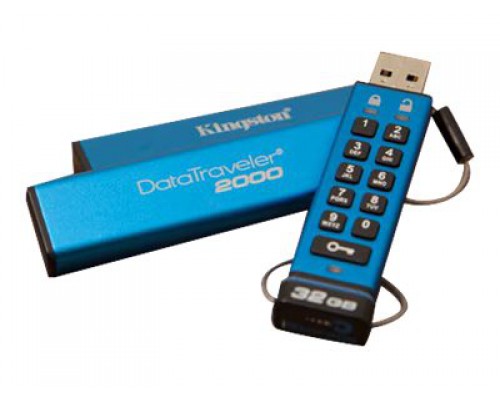 KINGSTON 32GB Keypad USB3.0 DT2000 256bit AES Hardware Encrypted
