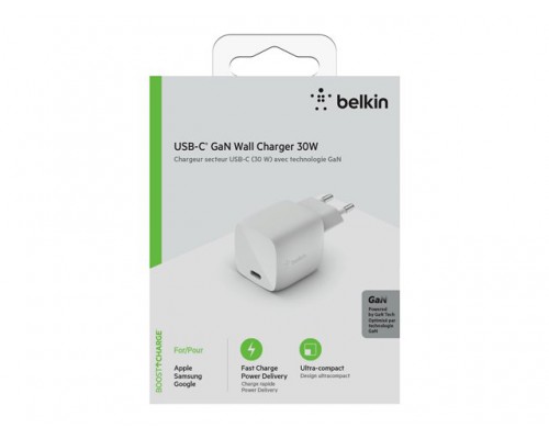 BELKIN 30W USB-C Charger GaN WHT
