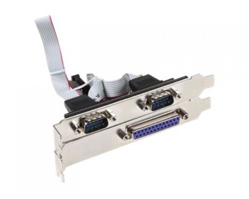 I-TEC PCI-E 2xserial 1x parallel adaptor PCI-Express RS232 2x DB-9 paralleler Port 1x DB-25 additional slot cover