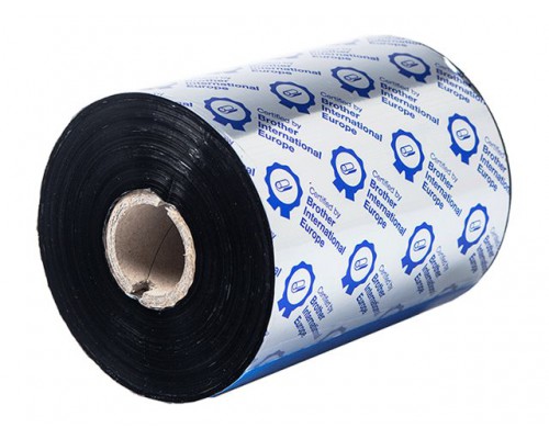 BROTHER Black ribbon premium wax 110mm x 600m sold in 6-pack