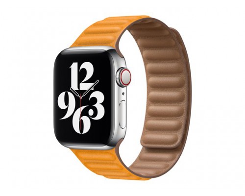 APPLE 40mm California Poppy Leather Link Small