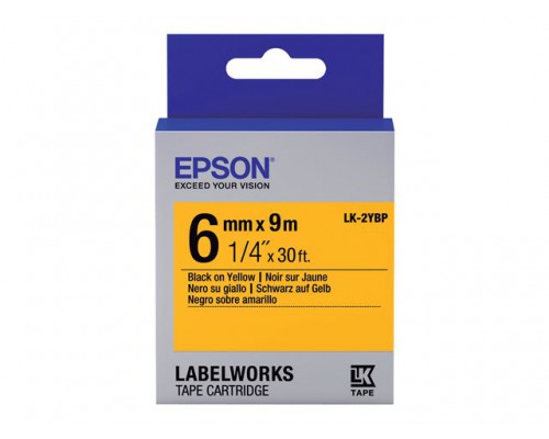 EPSON LK-2YBP Couleur pastel Noir/Jaune 6/9
