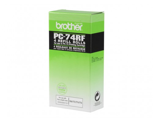 BROTHER PC-74RF lintpatroon zwart 144 paginas 4-pack