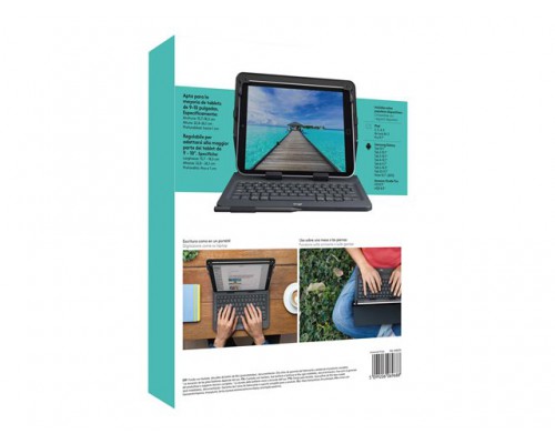 LOGITECH Universal Folio with integrated keyboard for 23 - 25,5cm / 9-10 inch tablets (UK) INTNL