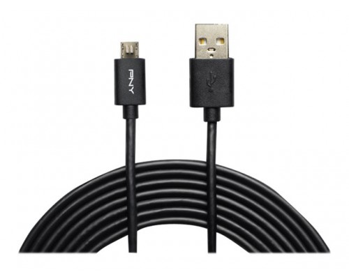 PNY Micro USB to USB Charge & Sync Cable BLACK 3m