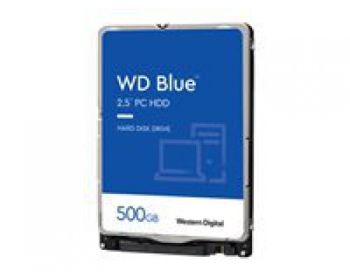WD Blue Mobile 500GB HDD 5400rpm SATA serial ATA 6Gb/s 16MB cache 2,5inch RoHS compliant intern Bulk