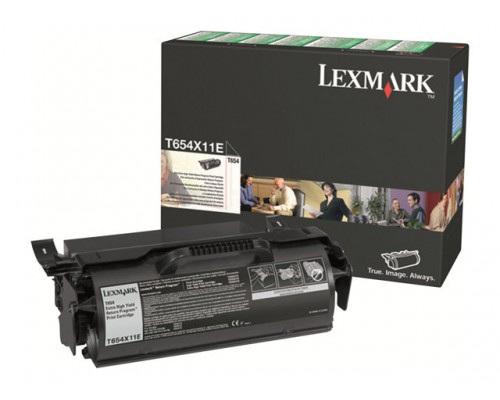 LEXMARK T654 tonercartridge zwart extra high capacity 36.000 pagina s 1-pack return program