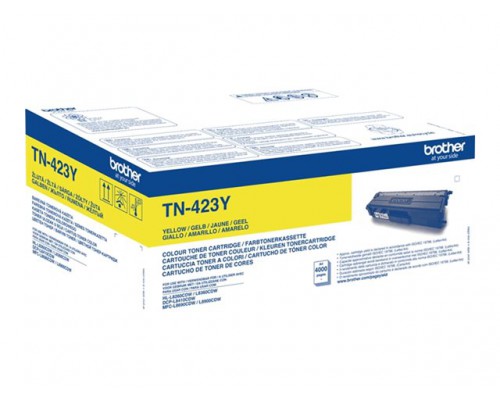 BROTHER TN423Y Toner Cartridge Geel Hoge Capaciteit 4.000 pagina s voor Brother HL-L8260CDW, L8360CDW