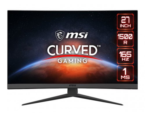 MSI Optix G27C6 27inch 1920x1080 VA Curve 1500R 165Hz 1ms Black 2xHDMI 2.0 DP 1.2