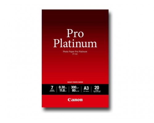 CANON PT-101 pro platinum photo paper 300g/m2 A3 20 sheets 1-pack